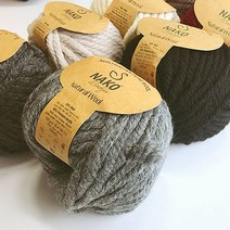 (10+1이벤트중) 나코 내츄럴 울 뜨개실 조끼 목도리 Nako Natural wool, 6