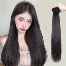 엔템 인모 긴머리가발 부분 정수리 가발 3p, 웨이브붙임머리3p-라이트브라운-45