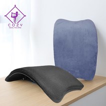 코지스파인 허리스트레칭 기구 굽은 등 펴기 허리 척추 교정기 스파인코렉터, 블루그레이 패브릭