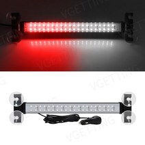 차량용 경광등 싸이키 경찰 조명 40 Led 스트로브 비상 신호 경고 깜박임 비콘 구급차 소방관 트럭 자동 교통 고문 12-24V, [05] Red and White, 05 Red and White, 05 Red and White