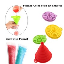 아이스팩 깔때기 DIY 아이스 캔디 메이커 100 개 팝 가방 지퍼 잠금 래퍼 아이스크림 금형