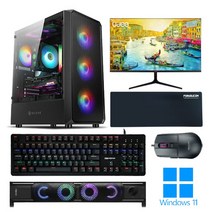 포유컴퓨터 모니터 풀세트 게이밍 조립 컴퓨터 PC 본체 최신 고사양 윈도우 롤 배그, 02번_에디션, 01. 24인치