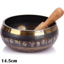 8-17.5cm 황동 부처님 소리 그릇 티베트 노래 노래 그릇 요가 명상 심리 치료 마사지 음악 휴식, 14.5cm