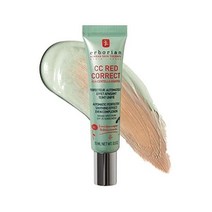 병풀이 된 에르보리안 컬러 코렉팅 CC 크림 레드 코렉트 일루미네이팅 피니시가 포함된 가벼운 다목적 페이셜 컨실러 진정 수분 공급 SPF 코리안 스킨케어 스킨 퍼펙터, 0.5 Ounce