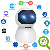 아파트현관cctv 현관문 앞 강아지 홈캠 hd 1080p 실내 와이파이 스마트 카메라, 카메라와 64g 카드, 영국 플러그