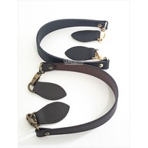 퀼팅맘 명품 호보스타일 가죽핸들 가방스트랩 가방끈 컬러6종, [앤틱][엠보] 다크브라운 (라운드형)