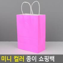 미니 컬러 종이 쇼핑백(중) 종이백 선물케이스