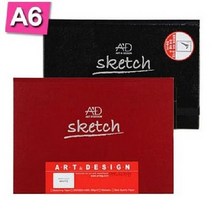S1009-적색 양장스케치북 A6 105g 제본 80장 -45883, 없음
