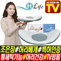 TV홈쇼핑 조은잠 허리베개 경추 요추 목 등 허리 건강 쿠션 받침대 보호대 특허인증, 조은잠 허리베개1EA