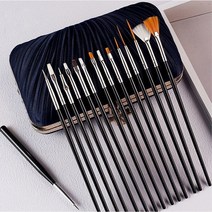 네일아트 브러쉬 15종세트 부채 포인트 라인 디테일링 데코 사선 패턴장식 네일붓 세트, 네일브러쉬세트
