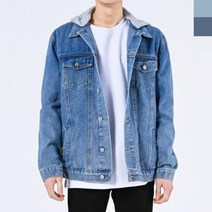 ☞고객대만족↗¶ 청자켓 후드 남자 재킷 데님 점퍼 D24 오버핏 아우터 (†g‡IT)