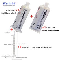 전기장비 소모품 Araldite 2012 50ml 다 5 분 구조용 접착제 다양한 금속 세라믹 유리 고무 플라스틱 접착, [12] 2012and2011and4Mixer