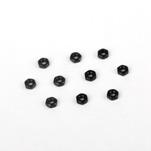 132 스케일 타미야 미니 4wd 자동차 모델 용 10 조각 실버블랙 m2 너트 용품 14세 이상 미니카, 검은색