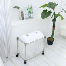 클링 재활용 화이트 미니 뚜껑회전형 분리수거함 2P, 단품