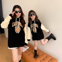 가을 모녀 후드 맨투맨 티셔츠 엄마랑 딸 아들 커플룩