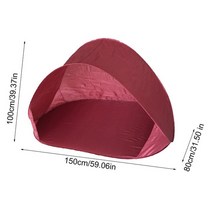 a형 텐트 A형 백패킹 솔캠 미니 비박 텐트 1-2인용 자동 uv 보호 방수 내구성, 빨간색