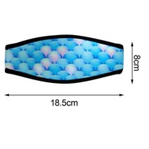 스킨스쿠버용품 네오프렌 스쿠버 다이빙 스노클링 마스크 스트랩 커버 컴포트 패딩 보호 헤어 랩 기어 액세서리, Blue B 18.5x8cm, Blue B 18.5x8cm