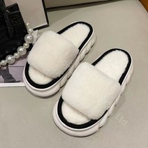 슬리퍼 겉에 가을 통굽 홈슈즈 털신발