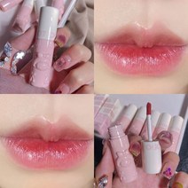 체리 릴리프 양각 립 글레이즈 미러 워터 라이트 글로스 퇴색하지 않는 틴트 지속 보습 리퀴드 립스틱 화장품, 01