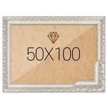 보석십자수 패브릭형 액자 50x100 프리미엄 실버 (아크릴 보호필름-스티커판 포함), 단품