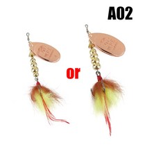 W.P.E 코모도 스피너 루어 15g/22g 1 개 하드 베이트 스푼 깃털 트레블 후크, 15g, 02 A02