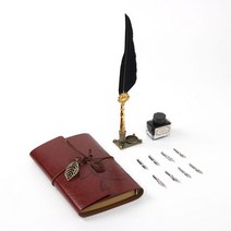 도토로 5종 스펠릭 깃털 만년필 노트세트 필기구 펜촉 잉크펜, 상세페이지 참조, [단일상품]