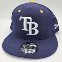 템파베이 레이스 Hat New Era 9Fifty 스냅백 야구 모자 네이비 옐로우 페이즐리