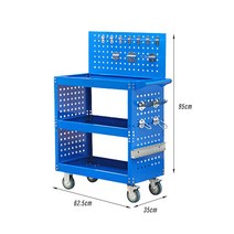 공구 가방 공구함 공구통 헤비 듀티 3 티어 롤링 카트 워크숍 모바일 다기능 유틸리티 차고 바퀴