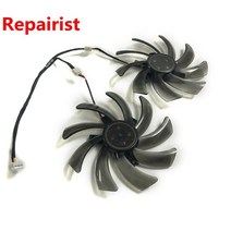 시로코팬 소형 저소음 2 개대 r9 285270380 gpu 쿨러 그래픽 카드 팬 gigabyte gv-r938wf2oc gv-r9285wf2oc-2gd 냉각, 없음