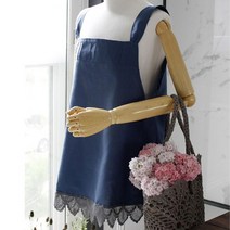 미니 차분한 주방용 앞치마 색상 블루 면앞치마 짧은, 7 본상품선택, 7 본상품선택