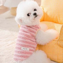 펫라이엇 1+1 강아지옷 고양이옷 겨울 스트라이프 후리스 조끼 자켓 점퍼 S-XL, 세트02_그린+오렌지