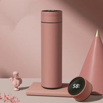 온도 표시 스마트 텀블러 316 스테인리스 스틸, 붉은색, 480ml