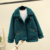 FANSYLI 여성 램스울 코트 겨울 도톰 하프 코트 기모 재킷 11 10A17