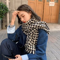 일미신 울캐시 미어 체크 머플러