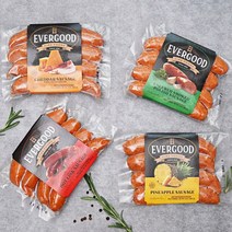 에버굿 소시지 3종류(파인애플/핫링크/베이컨&체다치즈 중 선택) 캠핑음식 브런치메뉴 다이어트식단 340g, 파인애플 1팩