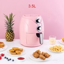 가정용 다기능 자동 에어 프라이어 지능형 전기 감자 치퍼 연기 오일 220V, [01] CN, [02] 3.5L PINK