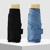 [2개 1세트] 더블랑e 자외선(UV) 99% 차단 초경량 5단 미니 우산 암막 우양산