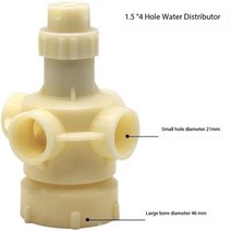 농약호스릴 냉각탑 물 분배기 회전 사출 성형 기계 액세서리 ABS 스프링클러 분배기 자동, 1.1.5inch 4 holes