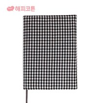 해피코튼 북커버 책커버 북케이스, 1개, 블랙체크M