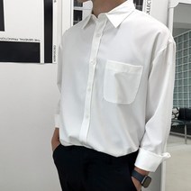 [VY] 남자 베이직 셔츠 롱슬리브 주머니 카라넥 셔츠