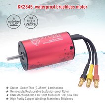 자동차 브러쉬Surpass Hobby 2845 브러시리스 모터 45A 60A ESC 80A 스피드 컨트롤러 업 그레 이드 390 1/1, 04 4400KV 60A no card