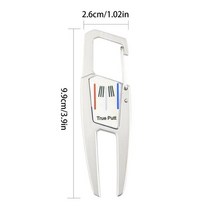 핫 접이식 금속 골프 디봇 도구 공 마커 야외 페어웨이 수리, [02] Silver