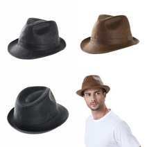 인조가죽 인디아나존스 페도라 정장모자 신사중절모
