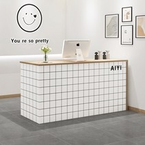 계산대 옷가게 미용실 카운터 프론트 데스크 의류매장, 블랙 앤 화이트 80x50x100cm