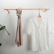 원목 가로형 벽행거 옷걸이, 400mm