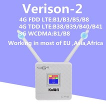 kuwfi 4g lte wifi 라우터 cat4 150mbps 무선 cpe 라우터 잠금 해제 4g lte sim wifi 라우터 외부 안테나 포함 wanlan rj45, 협력사, 화이트-2