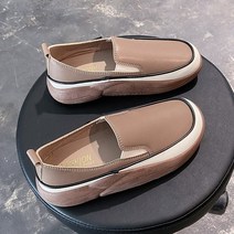 나루니 여성슬립온 통굽 굽있는 유니크솔 슬립온운동화 캐주얼 편한 데일리 가을 3cm 3cm굽