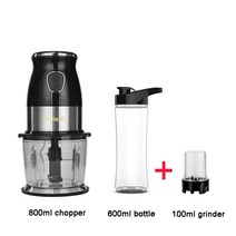 BPA 프리 500W 휴대용 개인 블렌더 믹서 푸드 프로세서 보울 600ml 쥬서 병 고기 분쇄기 베이비 메이커, 4.With extra grind cup - 영국 플러
