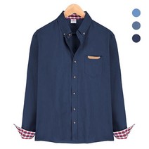 체크 패턴 배색 데님 네이비 셔츠 _NWM001_Navy Mrh 남자 청남방 청자켓 유니클로 코디 오버핏 캐쥬얼