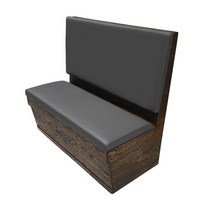 서울 구리 남양주 가평 식당 음식점 수납 붙박이 쇼파 이동형 2인용(1000mm), DS 112(진그레이)+짙은 프레임
